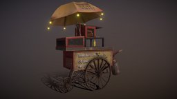 Hot dog kiosk kiosk, stall, 3ds-max, eat, hotdog, substance-painter