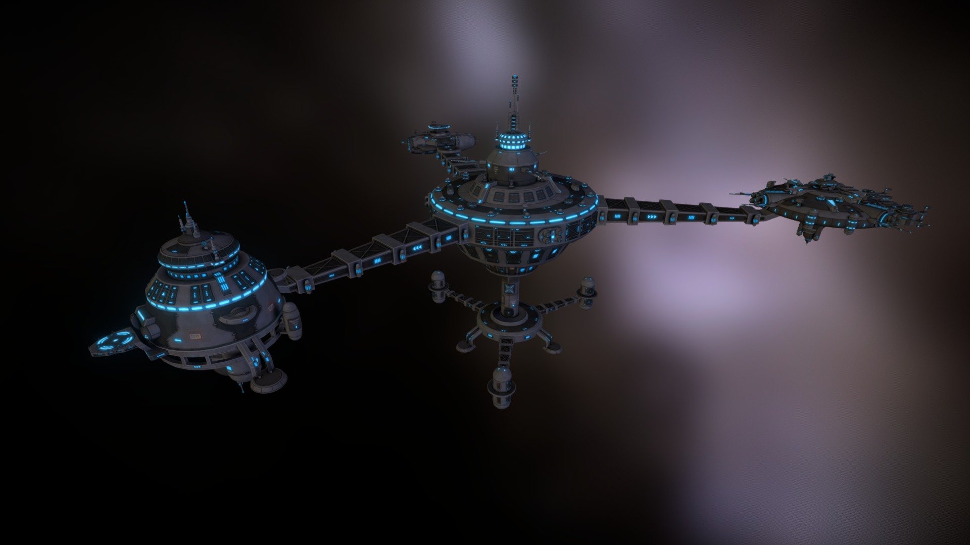 Space station for StarFight game.

Concept Art, Model, Unwrap, Texture by Jaroslav Grafskiy.

More - https://www.behance.net/gallery/21680037/Tenebre-Space-Station