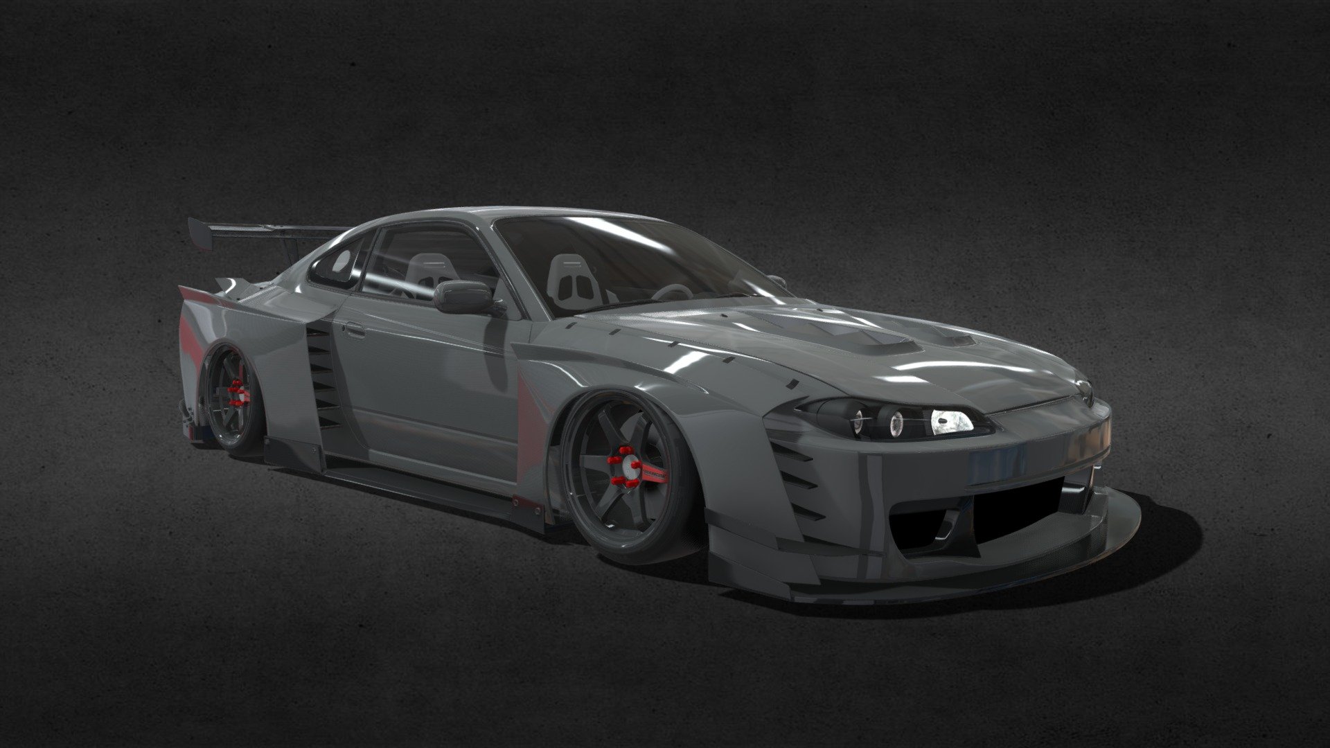 inspired by hugosilva s15 &amp; lbwk super silhoutte s15. I try to create something with this square-shaped fender.

the base car is csr2, i only add custom fenders, bumps, spoilers, exhaust, left headlight &amp; wheels.