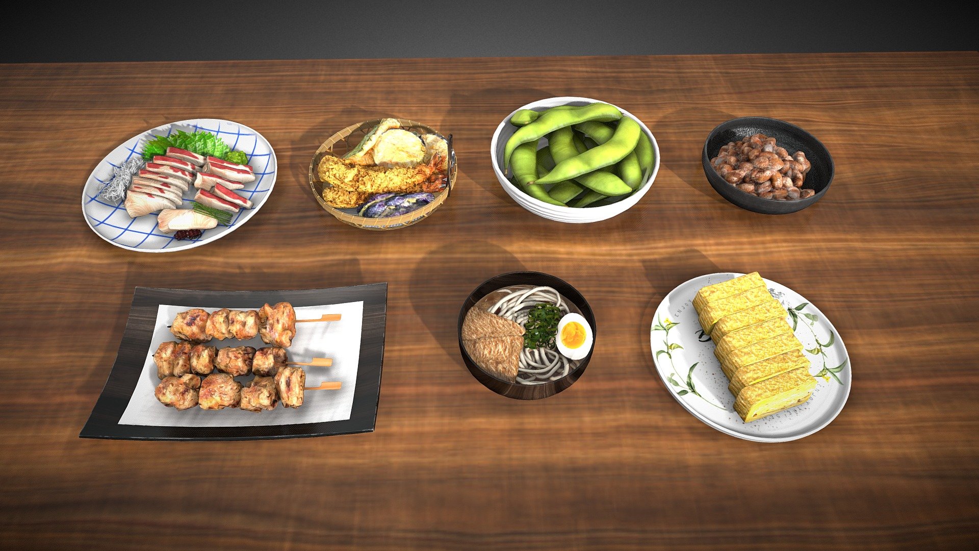 Japanese Food Vol - 1 contains low poly 3D models of japanese foods with High Quality textures to fill up your game environment. The assets are VR-Ready and game ready . 

Total Polygons - 83788

For Unity3d (Built-in, URP, HDRP) Ready Assets visit our Unity Asset Store Page

Enjoy and please rate the asset!

Contact us on for AR/VR related queries and development support

Gmail - designer@devdensolutions.com

Website

Twitter

Instagram

Facebook

Linkedin

Youtube