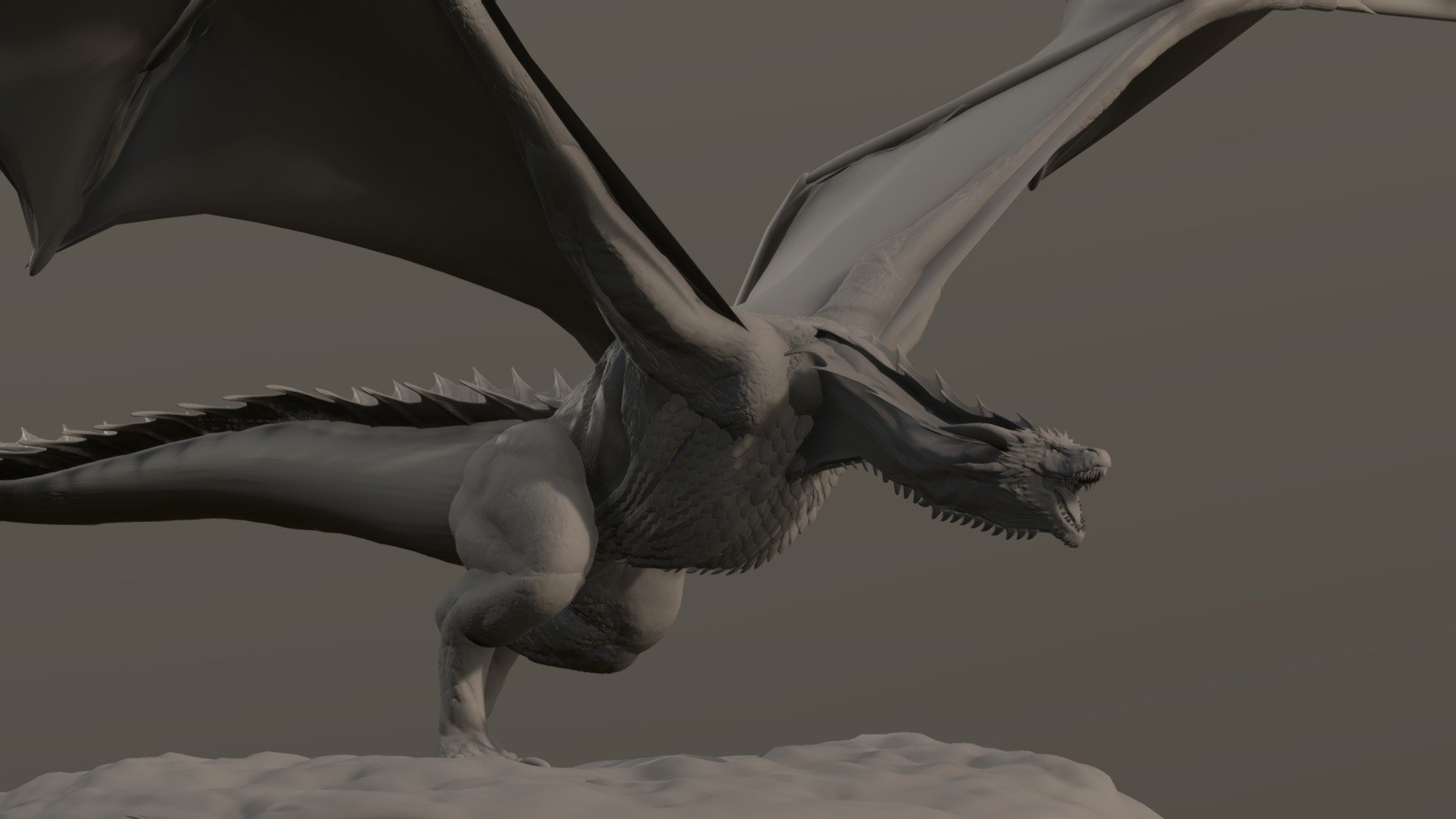 a model of drogon, one of the dragons from game of thrones, free to download, and is ready to print