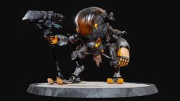Mecha XBP-XIV / Steel Squad apocalyptic, mechanical, urban, futur, mecha, futurist, machine, squad, substancepainter, weapon, character, 3d, 3dsmax, sketchfab, robot, steel