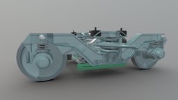 Passenger Coach Bogie train, rails, rail, vehicles, transportation, locomotive, high, transport, wagon, railway, station, bogie, train_track, model, technology