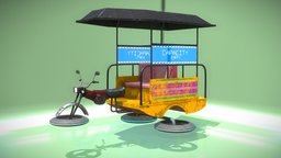 Shingchi - a flying qingqui / rickshaw automobile, hovercraft, hovercar, rickshaw, autorickshaw, futuristic-car, pakistani-truck-art, futuristic-vehicle, scifiobjects, scifivehicle, spaceship, cyberpunk-car, qingqui, shingchi