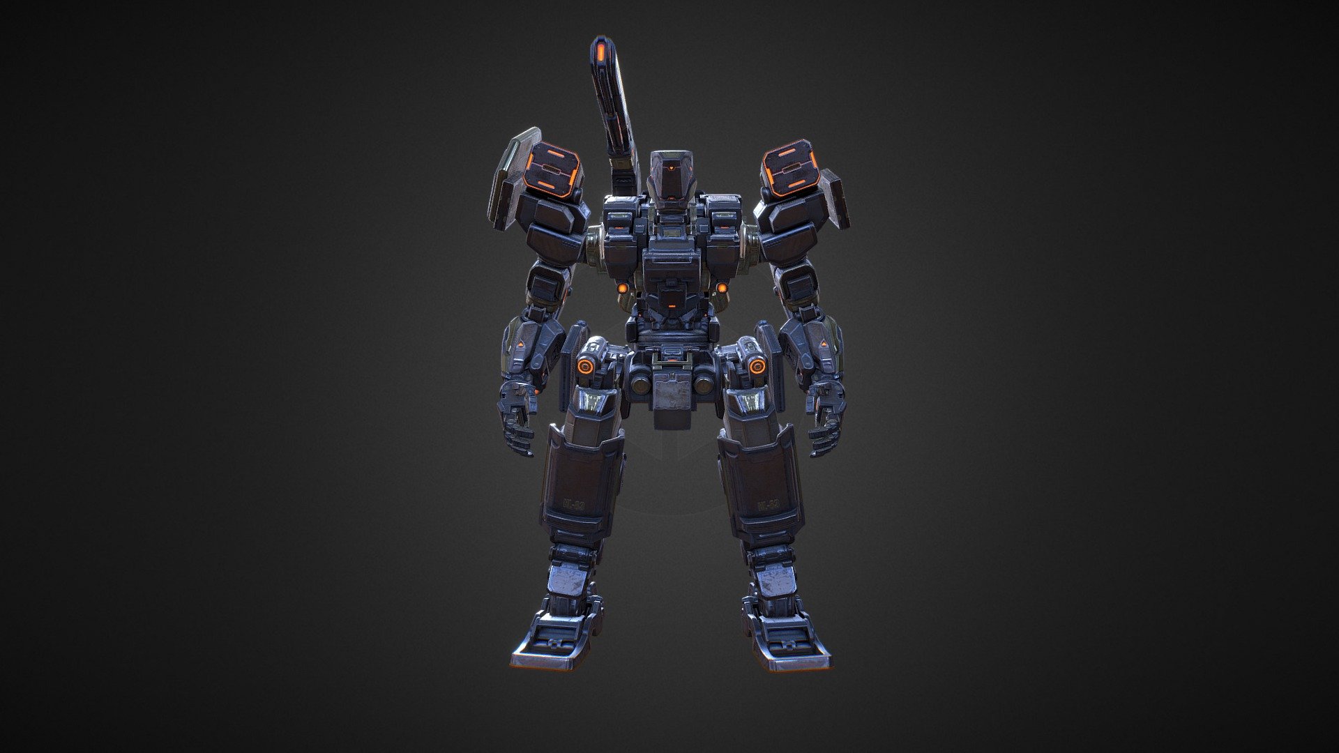 Remarkable advances in molecular and materials science made feasible a mech unit with near indestructible armor, and the capacity to wield the heaviest, and most damaging, ordnance. The result, the USFF Golgotha, was an important, but short-lived, win. HUMNX AI reverse engineered its design in months.

HP  450
Max Speed   128 Mph
Weight  200 Tons
Weapon (Left)   Thrasher AMG Machinegun Mk II, SlamshotHeavy Rocket
Weapon (Right)  Thrasher AMG Machinegun Mk II, Brimstone Cannon

https://archangelgame.com/mech/usff-heavy