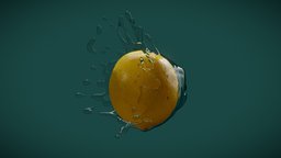 Animated Fluid Splash 7 volume, realtime, summer, splash, fresh, realistic, water, lemon, liquid, lemonade, noai
