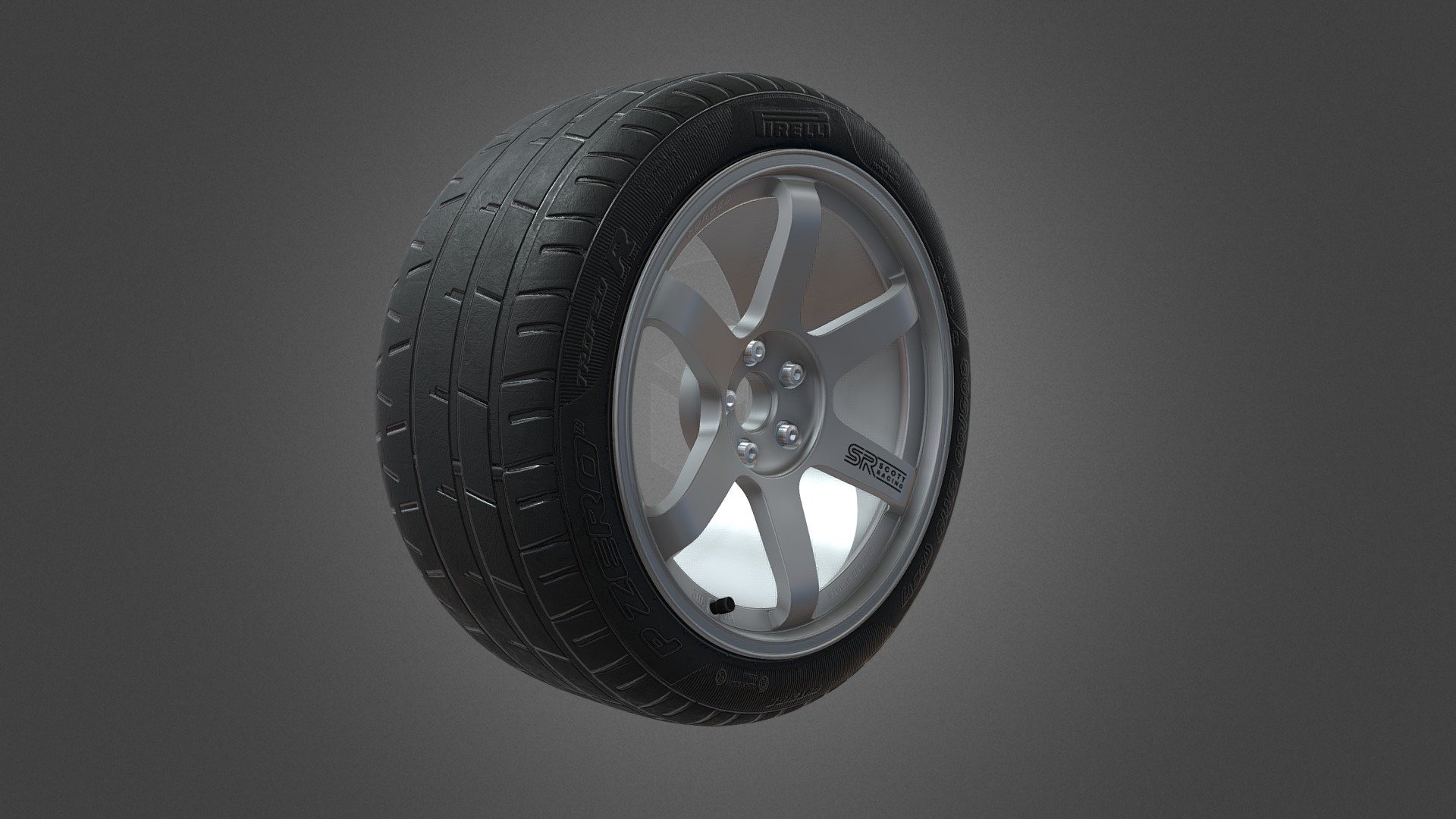 Wheel model based on the classic Rays Volk Racing TE37 style wheel with a tyre based on the Pirelli P Zero Trofeo R

Alloy wheel and tyre model based on the Rays Volk Racing TE37 and the Pirelli P Zero Trofeo R respectively.

If you like what you see please consider liking and following my social feeds:

@pjscottartist

Thank you for looking.