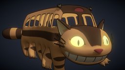 CatBus cat, bus, totoro, catbus, studioghibli