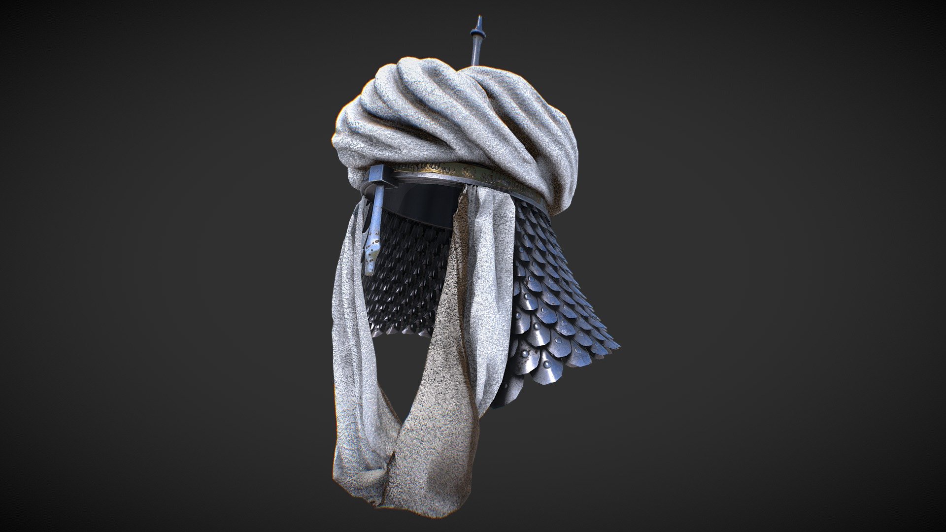 Hello. This is a high definition quality polygon of a Medieval Helmet 1 3D Model 3D Model with PBR textures. Extremely detailed and realistic. Suitable for movie prop, architectural visualizations, advertising renders and other. The archive includes Obj and FBX, textures for the Unity: Base color, Height, Metallic, Mixed AO, Normal_OpenGL, Roughness. And also included in the archive textures for UE: BaseColor, Normal, OcclusionRoughnessMetallic. All textures are 4k resolution. The number of materials corresponds to the number of main objects in the scene. The model contains 1 object: Medieval Helmet 1 3D Model