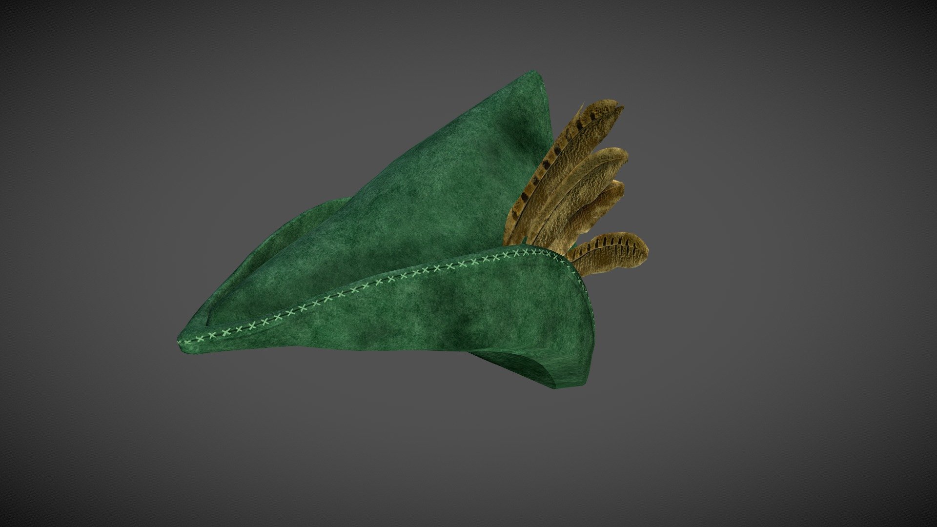 Made for Faes AR an #RPG #AR #Game #app a Robin Hood Hat with #zbrush #Maya #substancepainter and #marmoset if you want commission works for games, 3d print or argames I can do it.