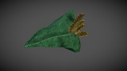 Robin Hood Hat hat, european, fashion, unreal, robin, ar, dnd, hood, realistic, robinhood, lowpolygame, lowpoly, fantasy, brithish, argames