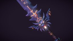 Witcher Stylized Sword warcraft, spear, warrior, 3dcoat, game-art, metal, battle, iron, worldofwarcraft, potion, witcher, royale, fantasyweapon, handpainted, texture, blender3d, hand-painted, axe, gameasset, sword, stylized, monster, fantasy, dagger, knight, blade, royal, rogue, gameready, zugzugstudio