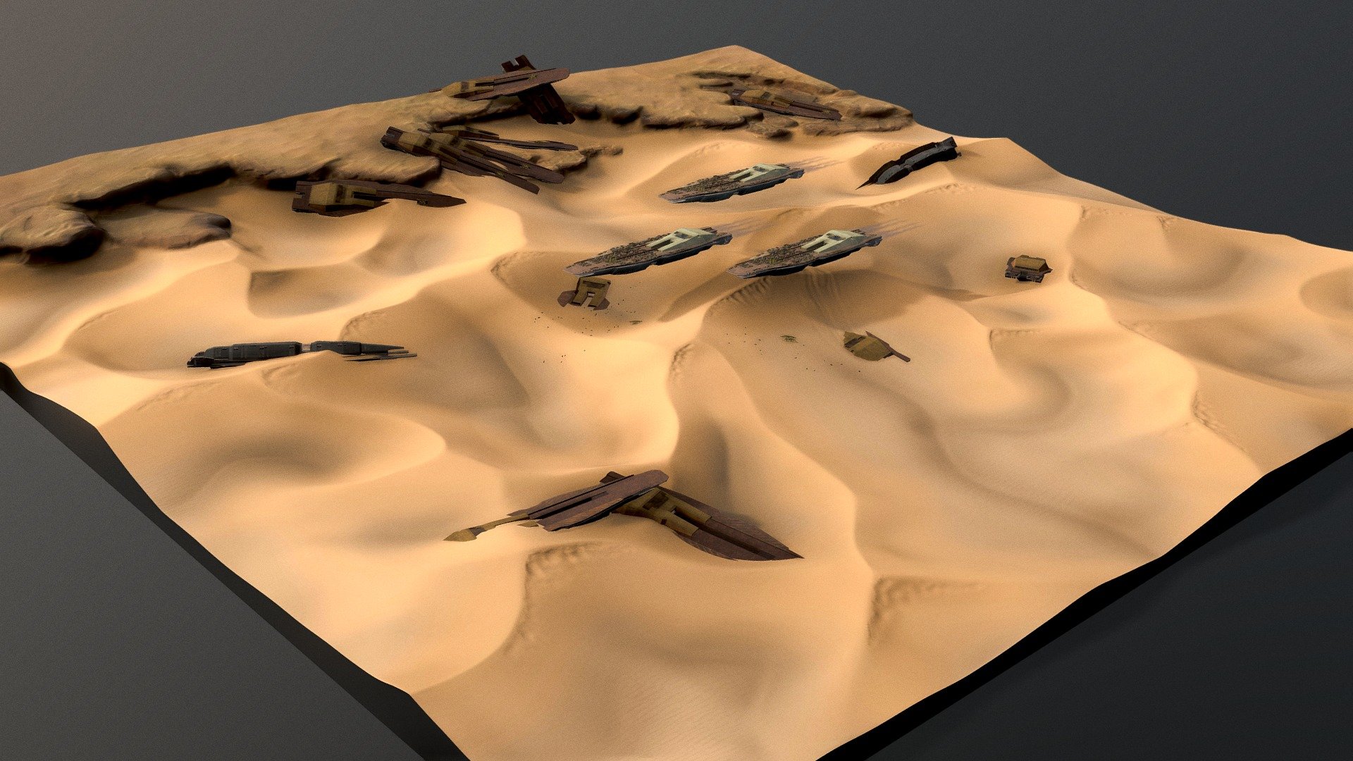 mockup scene of a futuristic mode of transportation of large goods