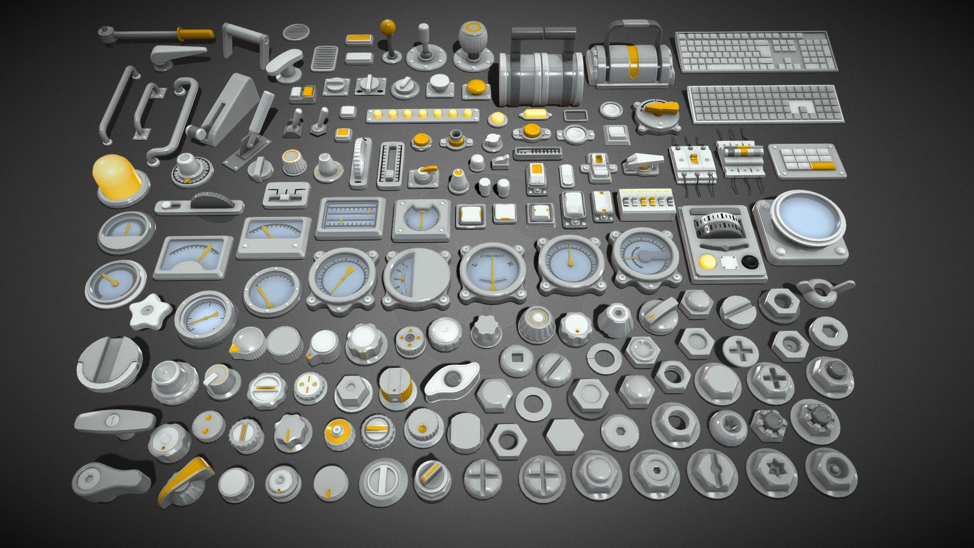 Get pack - https://www.artstation.com/a/31256171

156 low/middle poly industrial kitbashes




clean and close meshes (97% quad poly)

material ID

Real size

NO subdiv , NO textures , NO groups , NO UV map

include max(2020), blend(3.5) , fbx and obj files 



poly - 138993
vert - 125812