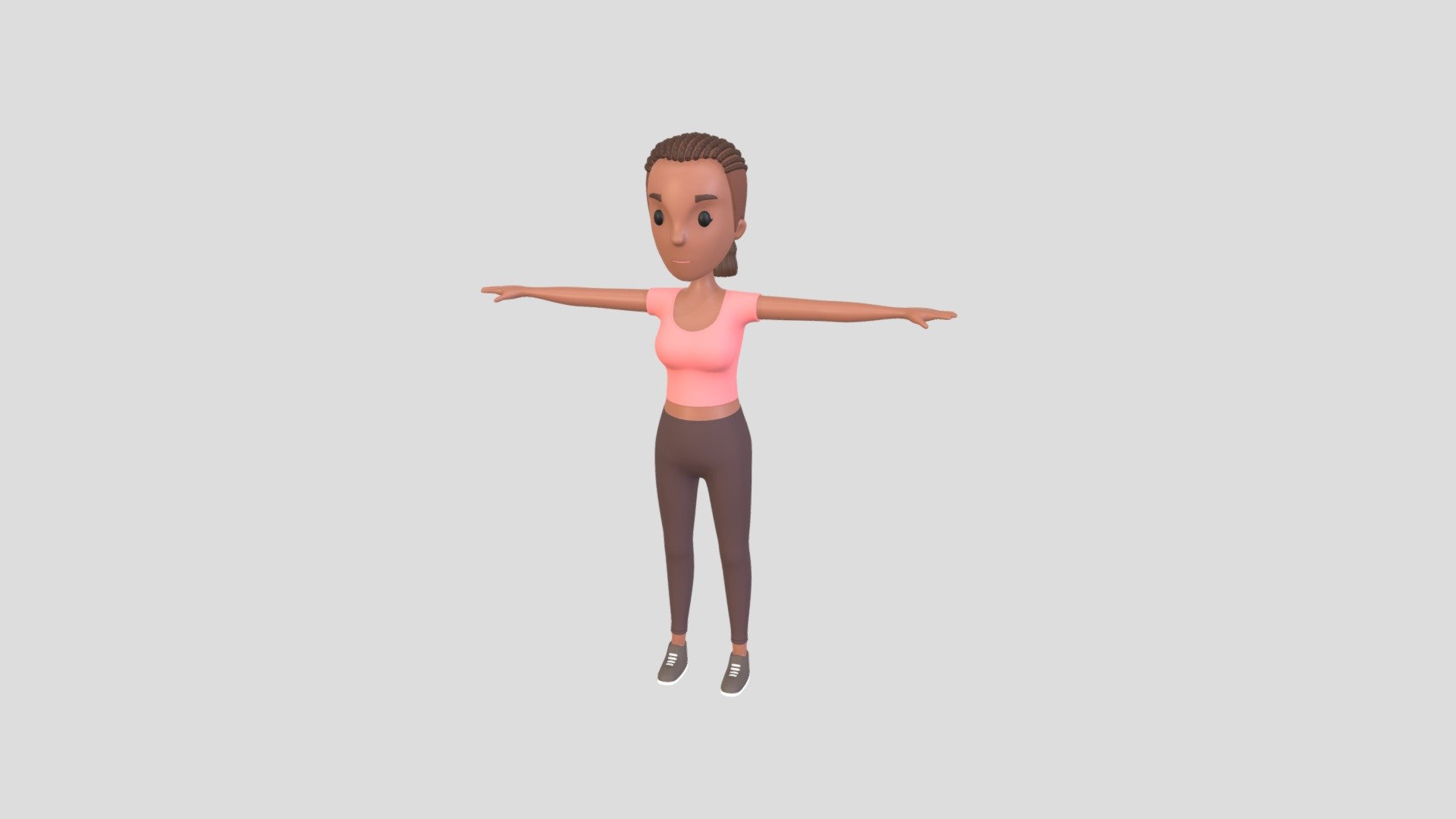 Black Girl character 3d model.      
 
3ds max 2023, FBX and OBJ files    
 


Clean topology                      

No Uvs                              

No Txtr                             
 
No Rig                             

No Animated                        
 


13,426 poly                          

14,310 vert                          

In subdivision Level 0