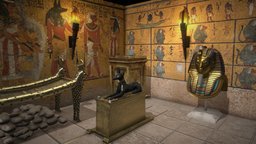 Tutankhamun's Treasures egypt, scarab, anubis, ancient-egypt, tutankhamun, canopicshrine, tutankhamunmask, funerarybed