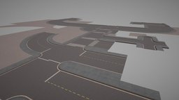 Modular Town Road Set drive, exterior, transport, road, concrete, pack, way, town, sidewalk, asphalt, crosswalk, decal, markings, architecture, asset, lowpoly, car, city, street, modular, gameready, environment