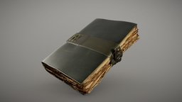 Vintage Leather Journal advanced, leather, vintage, paper, antique, edge, scanned, journal, pages, photometry, grimoire, pbr-texturing, pbr-materials, inciprocal, bookl, deckle