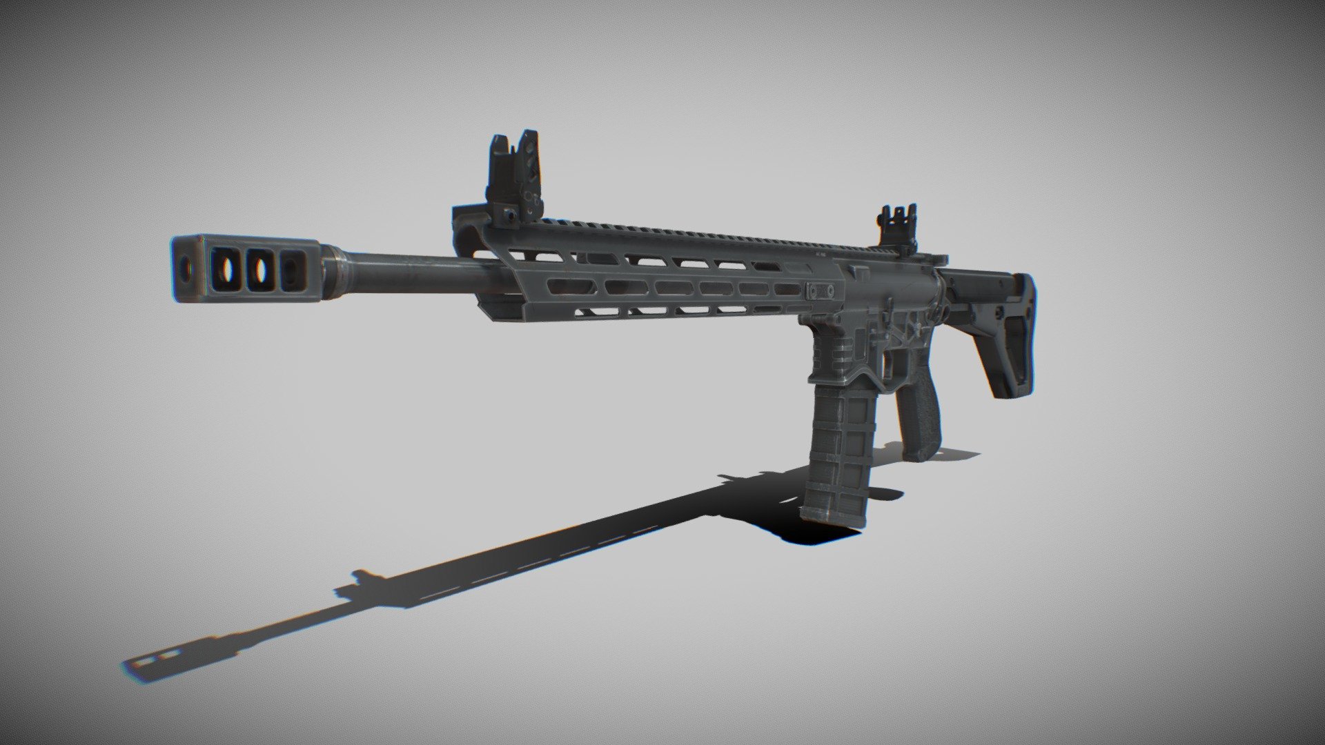 Game-ready asset made of the SAINT EDGE AR15 Assault Rifle. Model has tris count of 41K and has 2K textures.