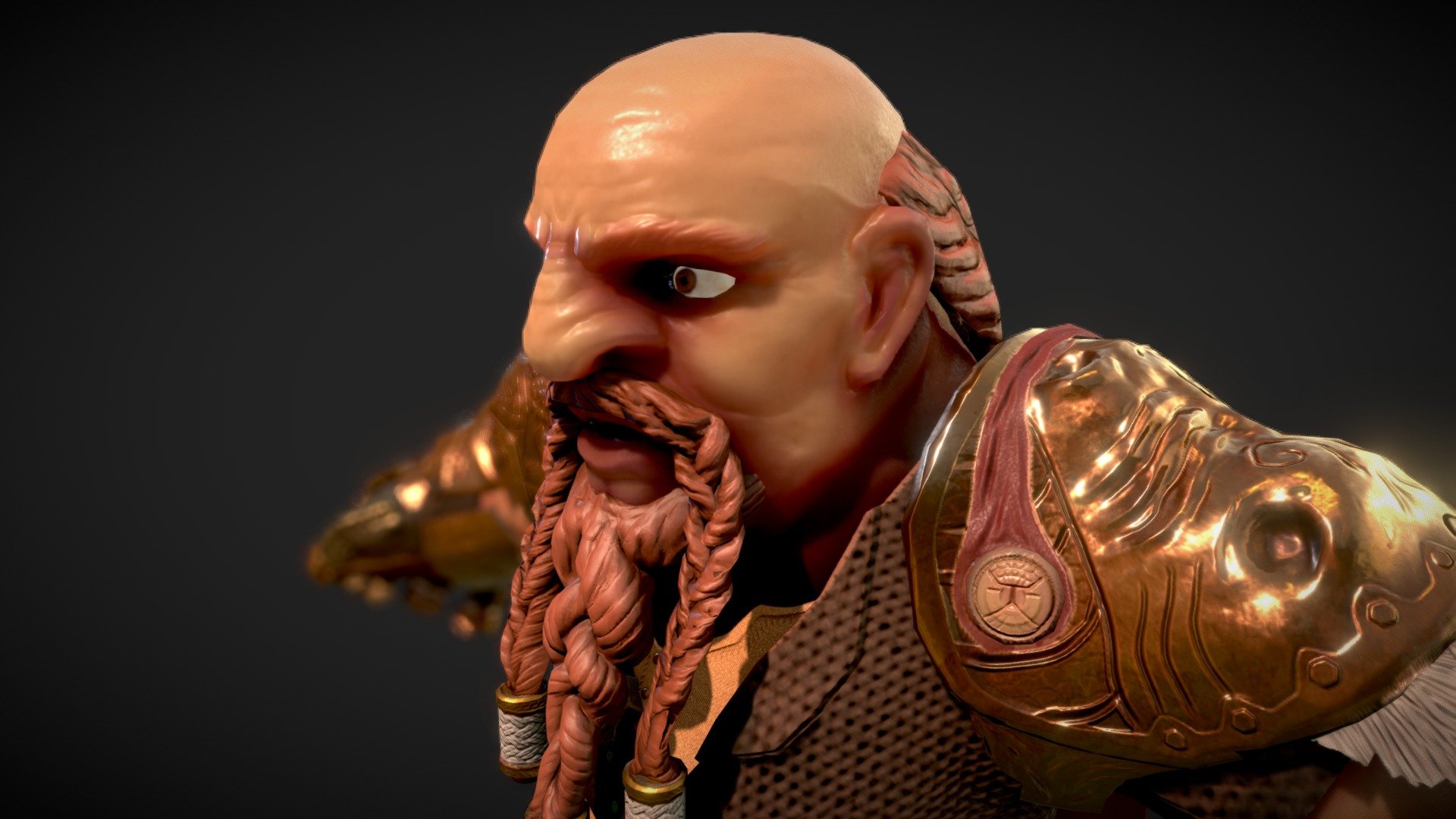 An older project I made while studying. We had to create a bust of a character and I went with an armored dwarf.
Actually the first character I ever made.
Decided to upload him since I've put a lot effort into him so it'd be a shame not to share him anywhere <3
The textures were re-created for best pbr results and the low poly mesh received some polishing, too compared to the original.