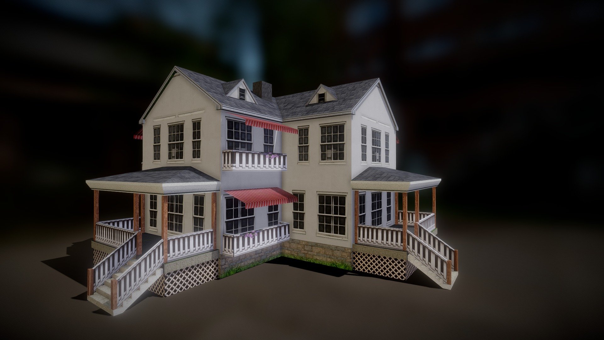 Low Poly 
 Unreal Unity Ready House 
 textures Include 
 Game Asset 
 VR 
 Good Reference 
 Good Base