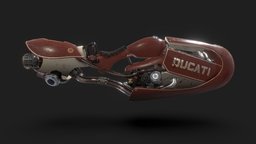 DUCATI future future, motor, float, moto, cyberpunk, motorcycle, ducati, classic