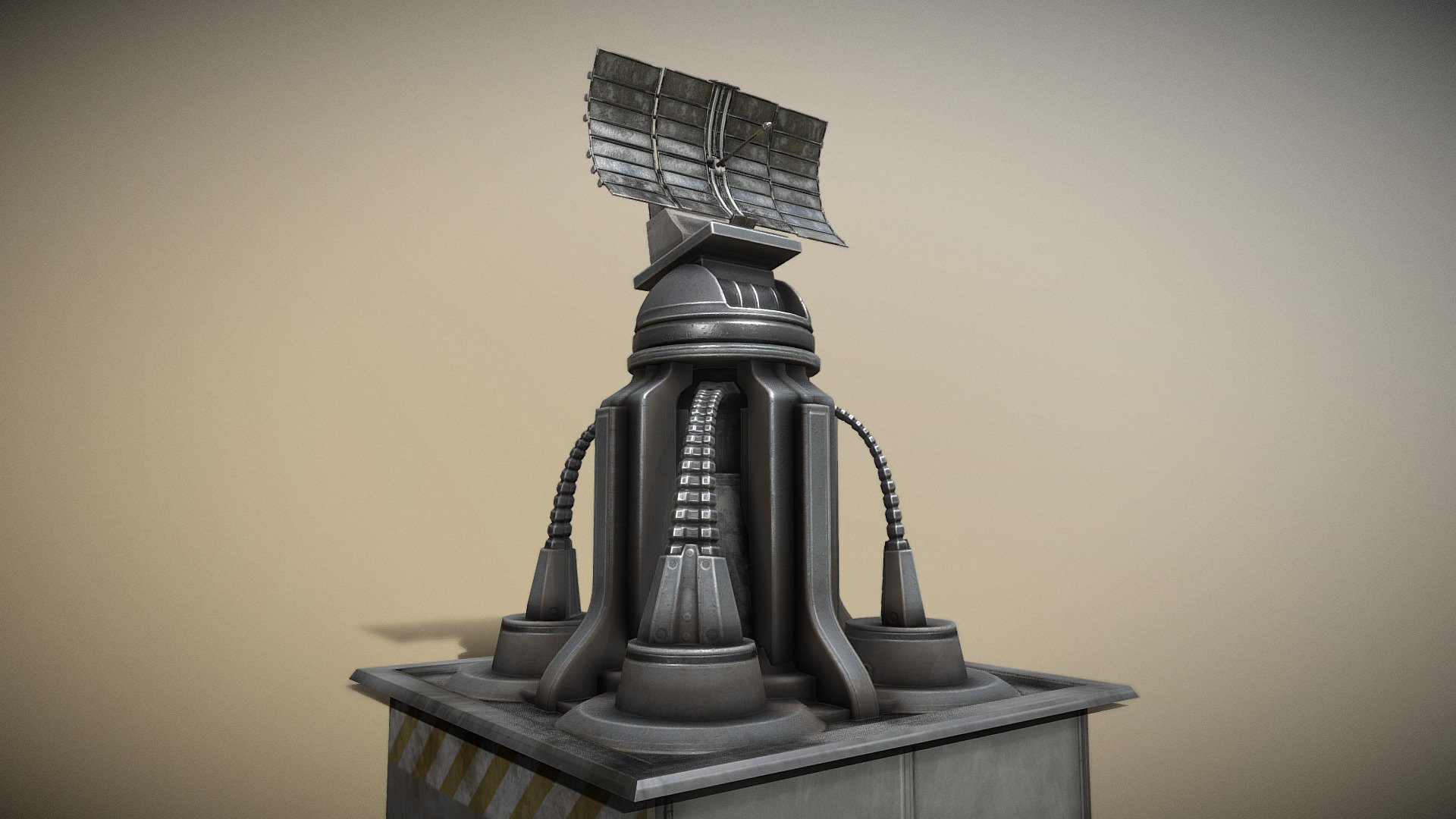 Here is a futuristic radar tower, modeled and textured in 3d-coat. 

For rigging and the animations I have used Blender.

Animations: 
- Idle animation (loopable) 
- Uplifting animation , solar power tower coming out of the ground (loopable)

3 Texture sets: 
- Normal maps for GLSL and DirectX 
- Color 
- Metalness 
- Roughness 
- Ambient occlusion 
- Curvature maps 
- All textures in 4096 x 4096 px resolution











My name is Dennis Haupt (3DHaupt).

3D Artist for Modeling, Texturing, Rigging and Animation since 2008.

My favorite software is Blender-3d, but I also work with 3d-Coat or other 3d / 2d programs.
