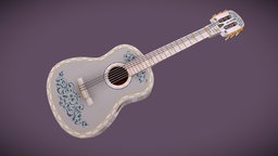 Disney Pixar Coco Guitar guitar, miguel, pixar, mexican, disney, coco, sugarskull, diademuertos, disneycoco, disneypixar, classicguitar, substancepainter, blender, blender3d, skull