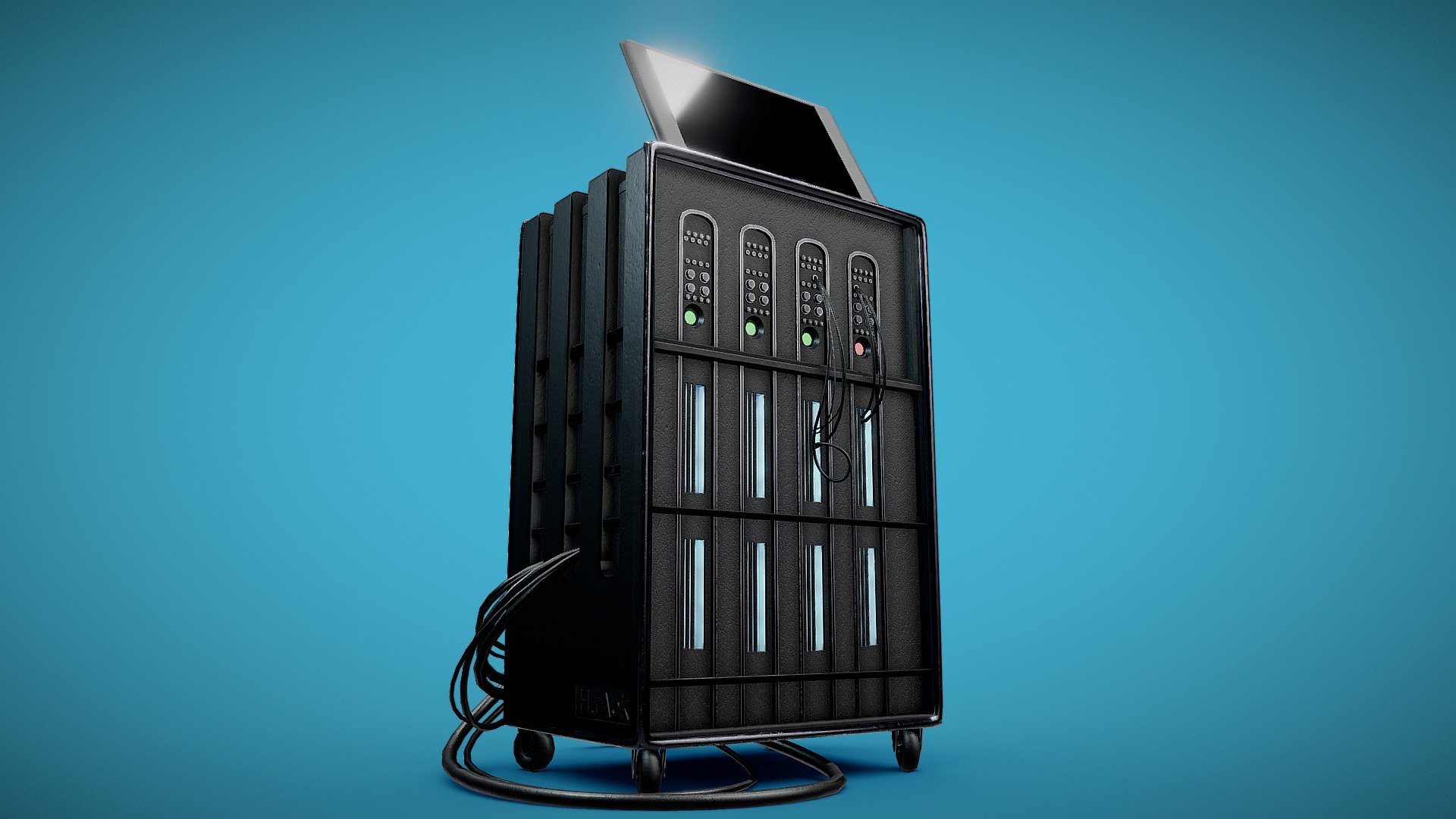 I created this scifi computer, rack style electronic box. Looks cool in my scifi environment, hope you like it as well. (A piece from my &ldquo;sci-fi investigation room