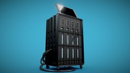 Cyberpunk Computer future, prop, science-fiction, environment-assets, scifiprops, blender, lowpoly, scifi, conceptart, sci-fi, concept, environment, screen