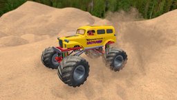 Unnamed and Untamed '90 Monster Truck vintage, suspension, 66, oldschool, dodge, diorama, clark, planetary, goodyear, monstertruck, 1990s, sandpit, monster-truck, flotation, airbag, carryall, dioramas, racing, monster, wc53