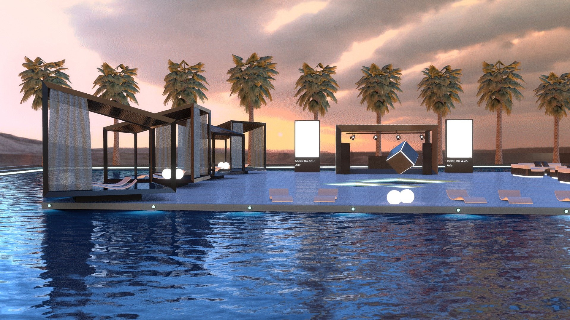 Meta Island: VR Meeting &amp; Disco | Baked

Meta Island is a 3D environment designed for VR social experiences, meetings, and entertainment events. Set on a square island floating within a large pool, the space combines a clear geometric layout with a vibrant atmosphere, creating an environment that works both for structured interactions and dynamic, high-energy moments.

DOWNLOAD HERE

https://www.fab.com/listings/8aa936f4-ad20-45fe-8cd7-7cb77c266837

Concept

Meta Island is based on the contrast between rigid geometry and organic atmosphere. The square platform defines a clear and controlled space, while the surrounding tropical water environment introduces openness and visual depth.

Potential Uses




VR meetings and collaborative sessions

Social VR experiences

Virtual events and parties

DJ sets and music-driven environments

Interactive presentations in informal settings

Real-time environments for experiences

Designer

Luigi Maria di Silvestre — Spazio Silvestre