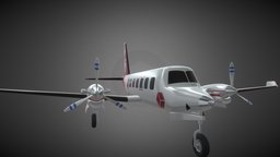 Airplane airplane, aircraft, turboprop, lowpoly, gameasset, gamemodel, gameready