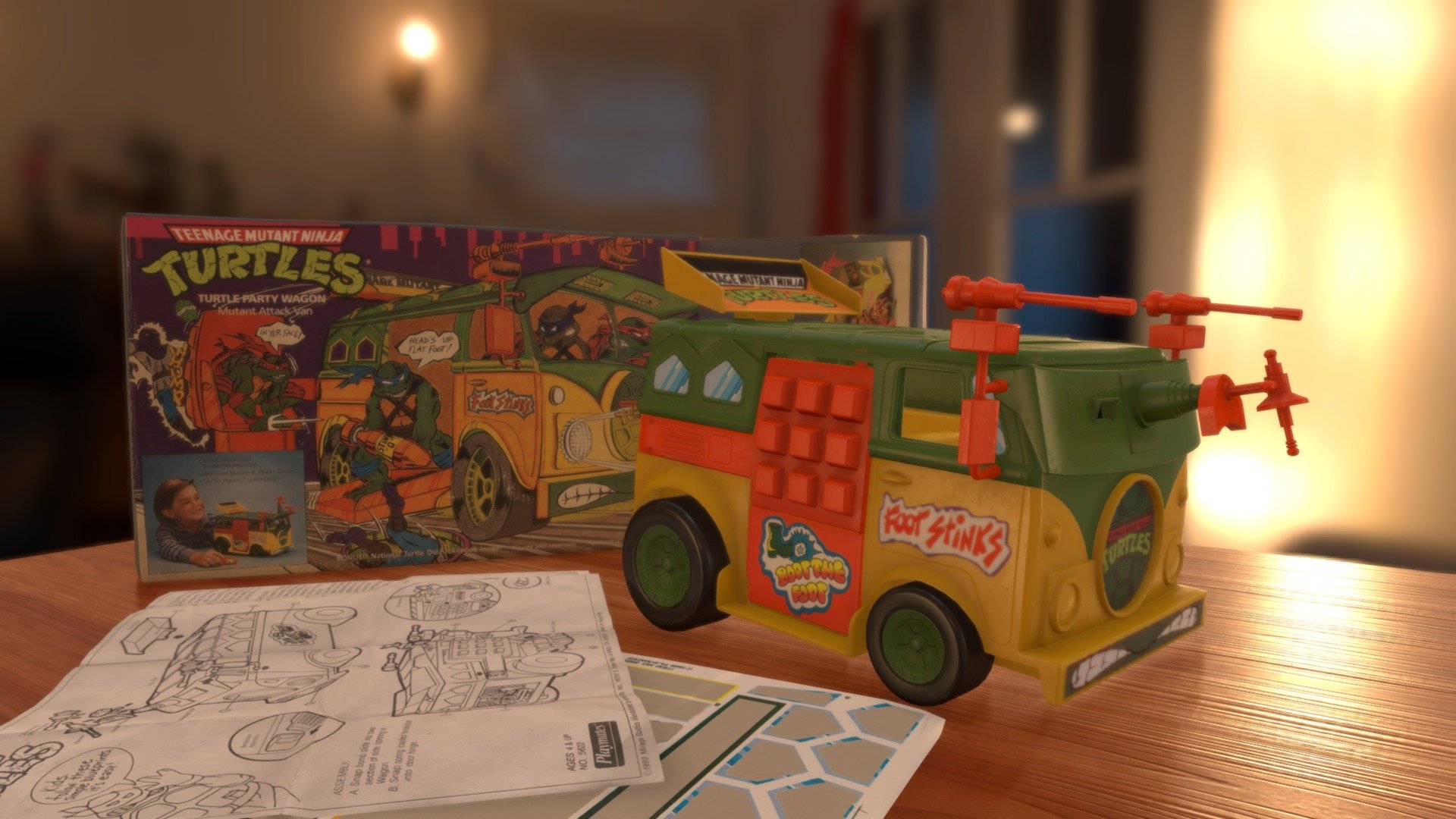 This is the Teenage Mutant Ninja Turtles Party Wagon created in 1988 by Hasbro. It was my favorite toy when I was a kid.
I hope you like it!

Here are some HQ renders:



