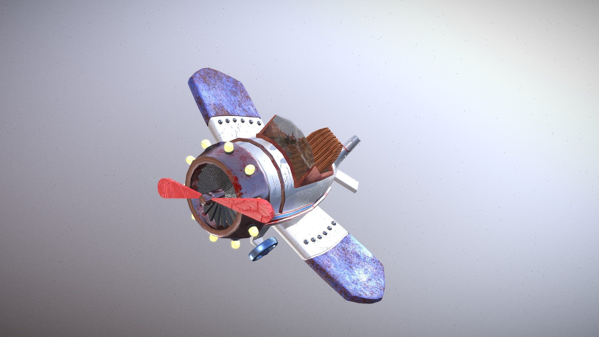Plane Toy made in Autodesk Maya 2022 and substance painter