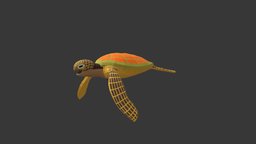Green Turtle turtle, fish, fishing, river, underwater, animals, lake, ocean, aquarium, aquatic, sealife, oceanlife, fish-cartoon, low-poly, animal, animated, simple, sea