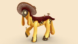 Mushroom Slime Creature mushroom, handpaint, handpaintedtexture, fantasyart, science-fantasy, stylized-handpainted, blender, blender3d, creature, stylized, monster