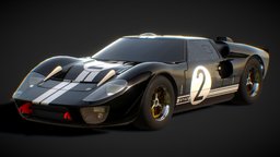 Ford GT40 Mk II ford, cars, gaming, gt, classics, old, fordgt, cars-vehicles, gaming_props, gaming-asset, nft, substancepainter, substance, blender, blender3d, nftart, noai