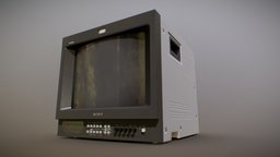 Sony PVM-14L2 CRT TV tv, retro, sony, 4k, realistic, crt, realistic-gameasset, gamereadyasset, gameready, tubetv