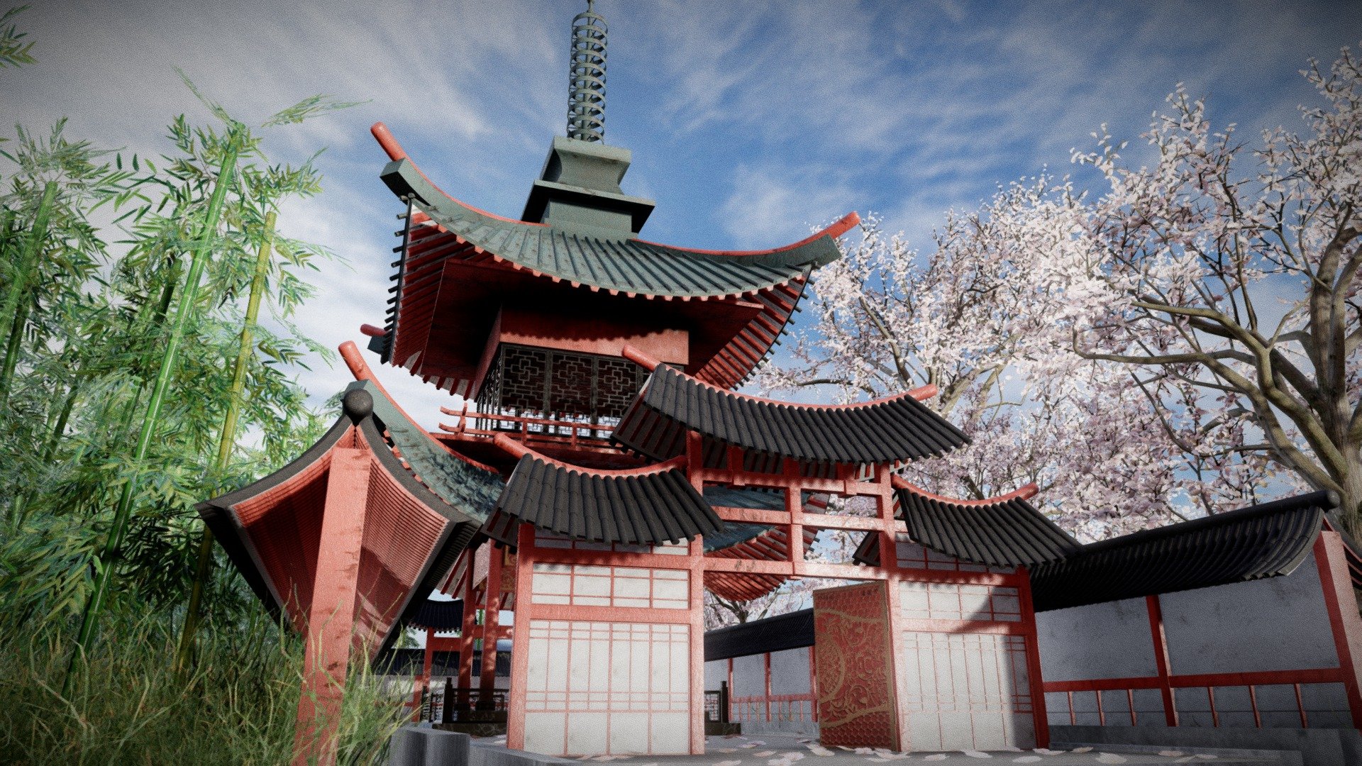 Pagoda Structure Scene with 2k and 4k textures.



All the textures are included in the additional Files.
FBX file also included for all the models.some are packed in collection and some are seperated.

Additional Files included in this pack:-
* Japanese Lanterns 
* Torri Gate Variations
* Bamboo Tree
* Low-poly Cherry Blossoms
* Modular Wall
* 


This Collection Consist of the Following Seperate Packs:

Pagoda Structures Collection Click Here

Torii Gate With Vines/Ivy Click Here

Grass pack is free you can download it form the following link:

Free Grass Pack Click Here