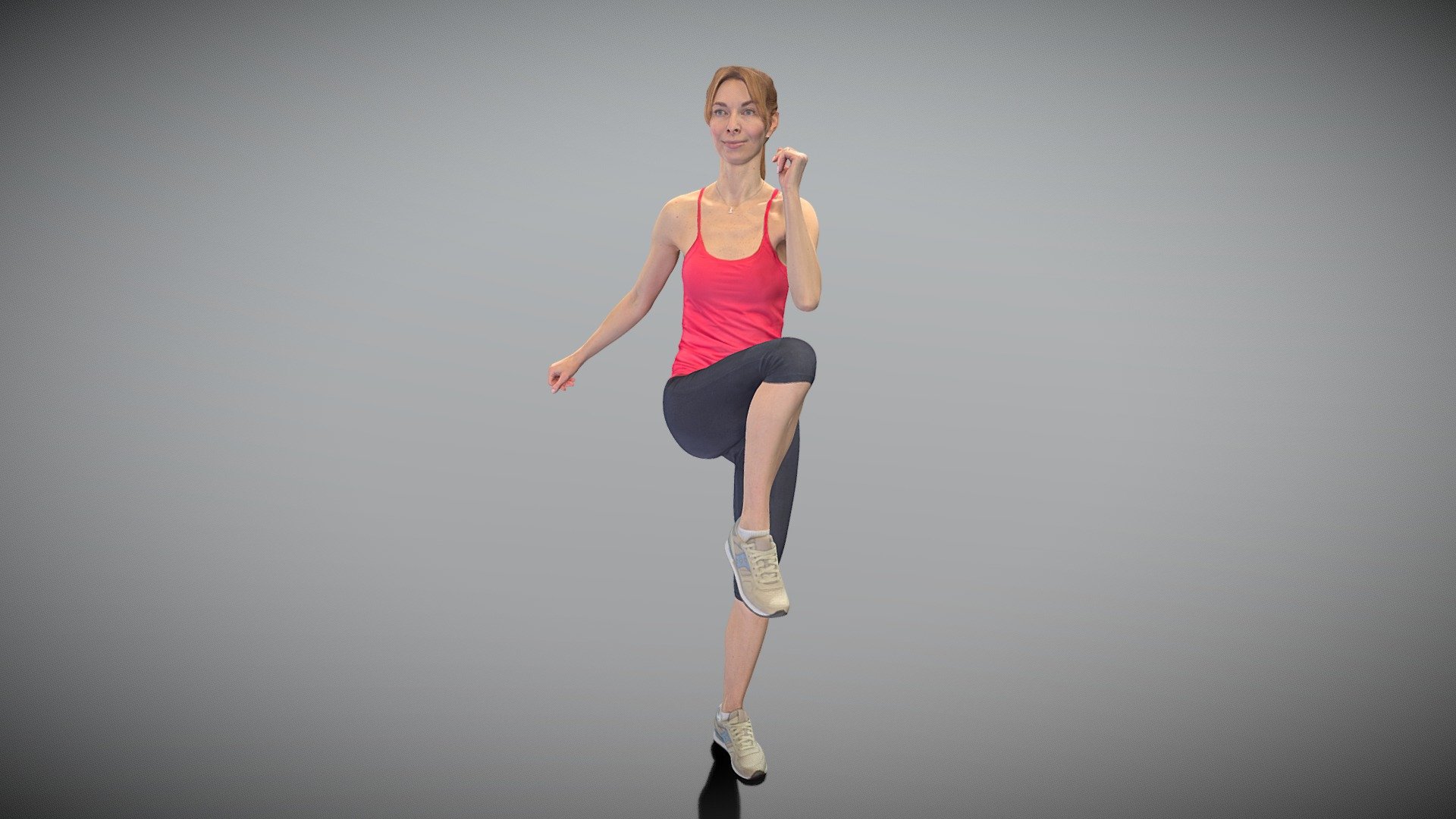 This is a true human size and detailed model of a sporty young woman of Caucasian appearance dressed in sportswear. The model is captured in casual pose to be perfectly matching various architectural and product visualizations, as a background or mid-sized character on a sports ground, gym, beach, park, VR/AR content, etc.

Technical specifications:




digital double 3d scan model

150k &amp; 30k triangles | double triangulated

high-poly model (.ztl tool with 5 subdivisions) clean and retopologized automatically via ZRemesher

sufficiently clean

PBR textures 8K resolution: Diffuse, Normal, Specular maps

non-overlapping UV map

no extra plugins are required for this model

Download package includes a Cinema 4D project file with Redshift shader, OBJ, FBX, STL files, which are applicable for 3ds Max, Maya, Unreal Engine, Unity, Blender, etc. All the textures you will find in the “Tex” folder, included into the main archive.

3D EVERYTHING

Stand with Ukraine!