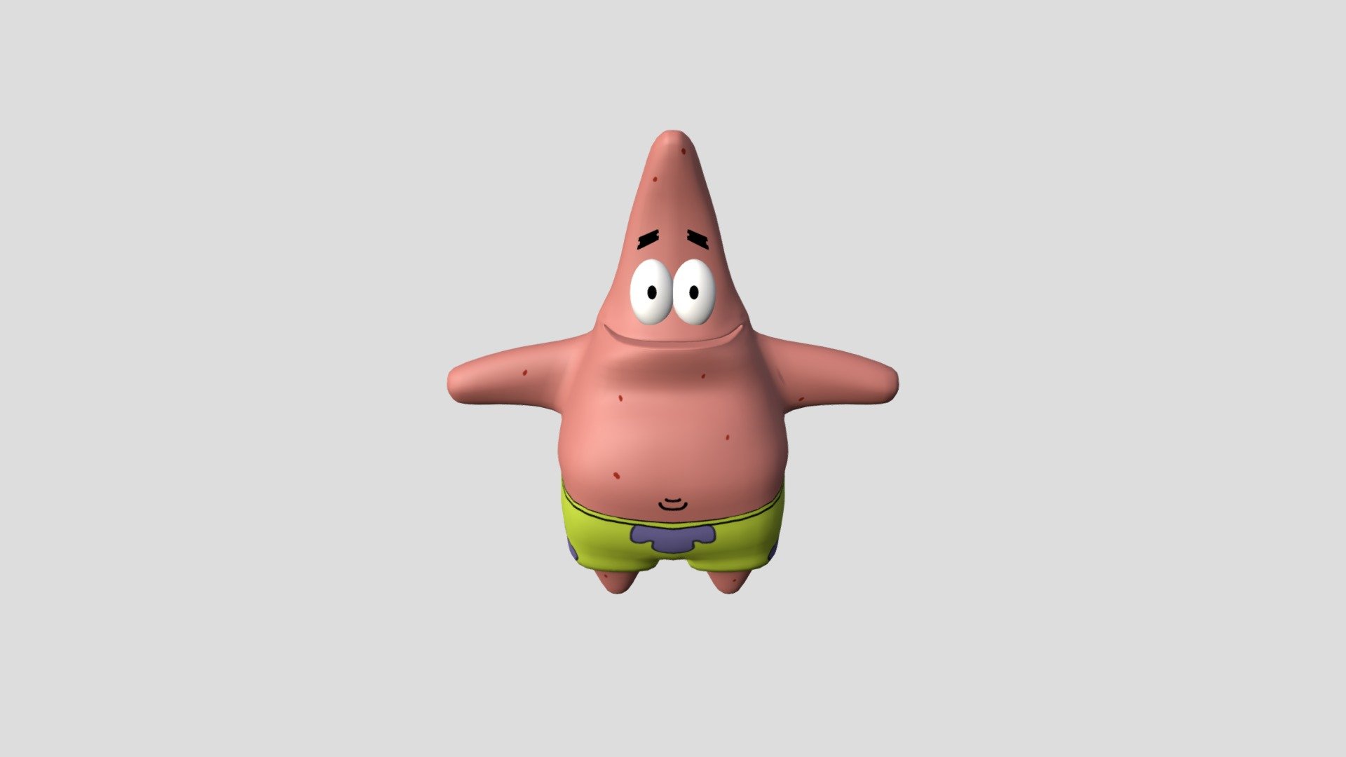My rendition of Patrick Star from Spongebob Squarepants. Model was made in 3ds Max, and textures were drawn in Mudbox and Photoshop.