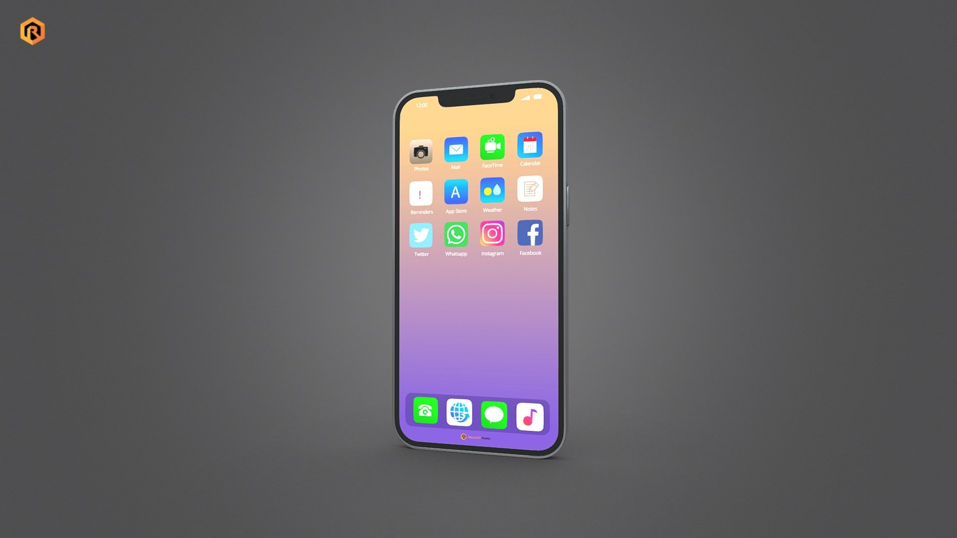 Low-poly PBR 3D model of Mobile Phone. This model is based on Apple iPhone but some small differences can be found.
This object is best for use in games and other VR/AR, real-time applications such as Unity or Unreal Engine.
It can also be rendered in Blender (ex Cycles) or Vray as the model is equipped with all required PBR textures.

Technical details:




3 PBR textures sets (Main Body, Emission and Alpha) 

4994 Triangles

4720  Vertices

Model is one mesh

Lot of additional file formats included (Blender, Unity, Unreal 4, Maya etc.)   

PBR texture sets details:




4096 Main Body texture set (Albedo, Metallic/Roughness, Normal, AO)

2048 Emission texture set (Albedo, Metallic/Roughness, Normal, AO)

2048 Alpha texture set (Albedo, Metallic/Roughness, Normal)

More file formats are available in additional zip file on product page.

Please feel free to contact me if you have any questions or need any support for this asset.

Support e-mail: support@rescue3d.com