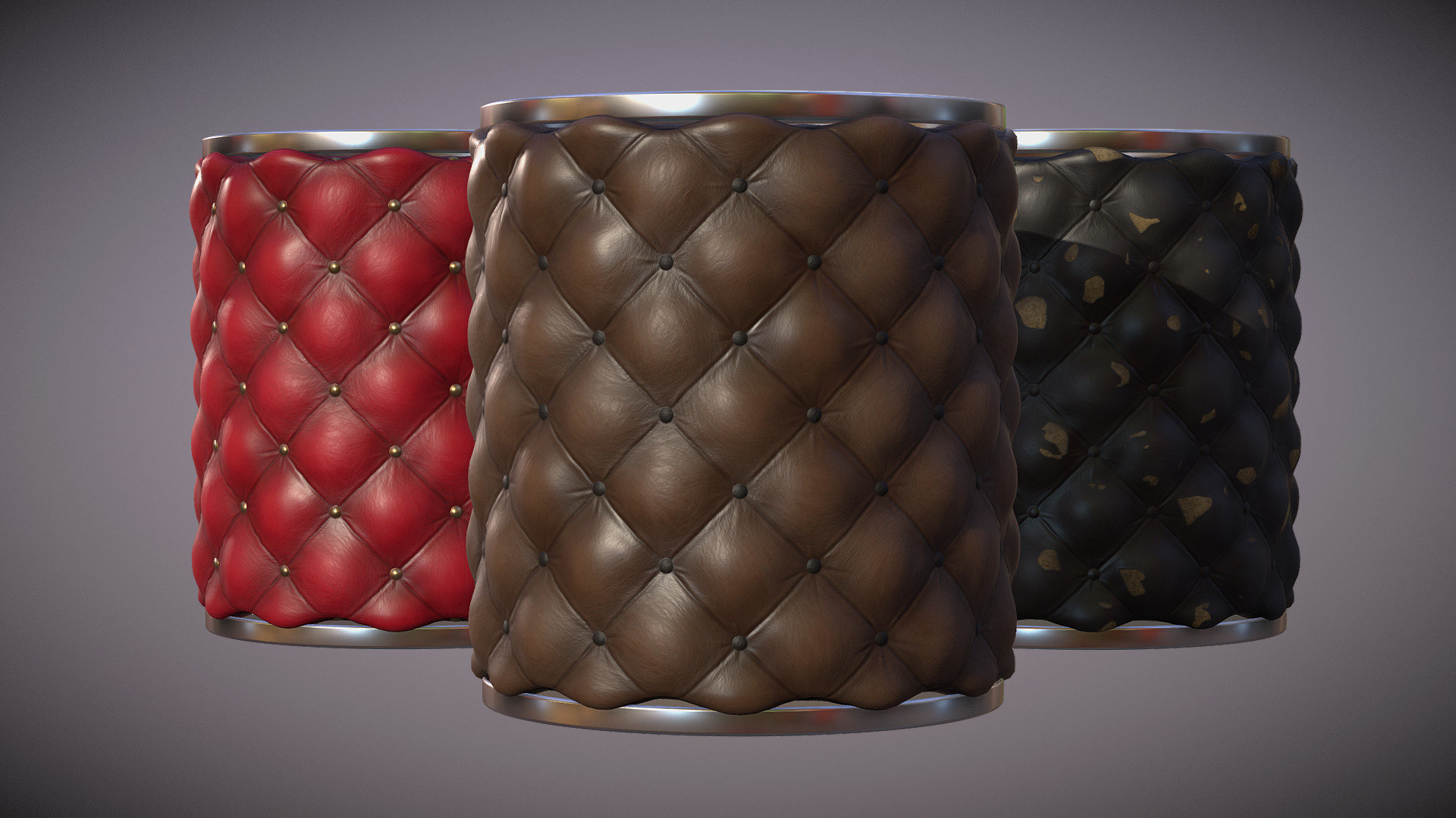 Procedural Padded Leather, textured in Substance Designer.

Artstation post: https://www.artstation.com/artwork/Nm4n5