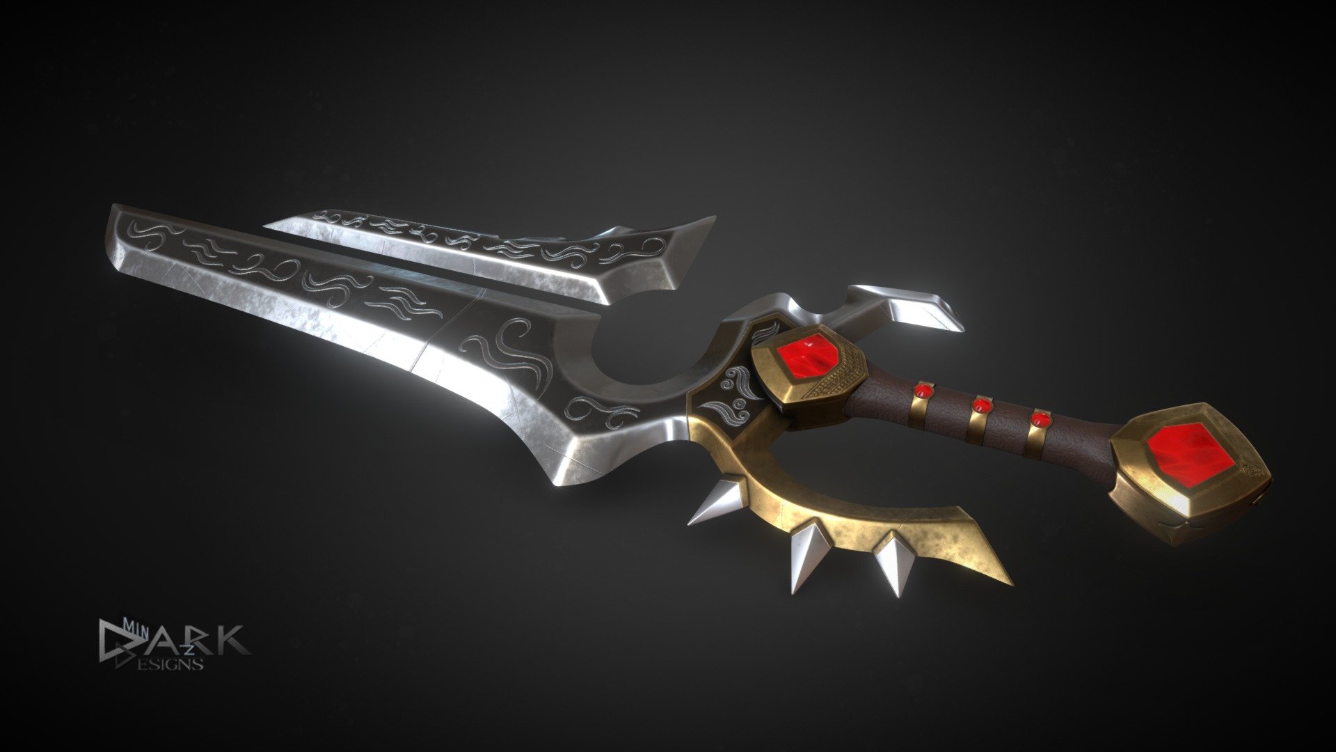 Shalamayne is a legendary sword, the result of two night elven blades, Shalla'tor and Ellemayne, that were magically fused. Once wielded by Varian Wrynn, former King of Stormwind, it is now carried by his son and successor, Anduin Wrynn.