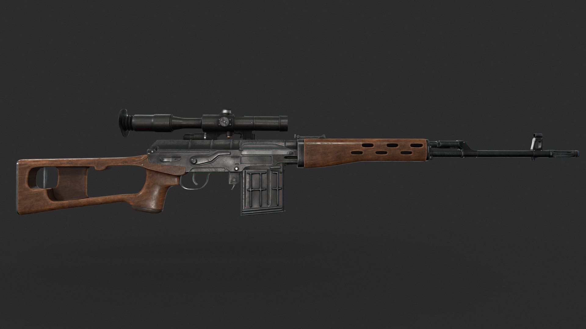 Game ready model of SVD Dragunov. If you find some bugs please comment and i will repair it.
ArtStation: www.artstation.com/artwork/03y1oY
