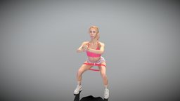 Pretty woman exercising with resistance band 442 style, archviz, scanning, people, pose, standing, , fashion, sports, fitness, gym, band, young, slim, training, woman, beautiful, yoga, realism, workout, resistance, pretty, sporty, femalecharacter, tracksuit, -woman, sportswear, stretching, photoscan, realitycapture, girl, photogrammetry, lowpoly, scan, female, highpoly, yogapants, exercising, squats, scanpeople, deep3dstudio, workingout