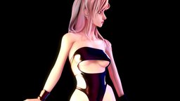 BlackRabbit create, cyber, swimwear, cutegirl, character, noai
