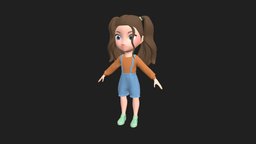 Aghata OC Kid body, humanoid, chibi, kid, pixar, disney, woman, girl, female, human, anime