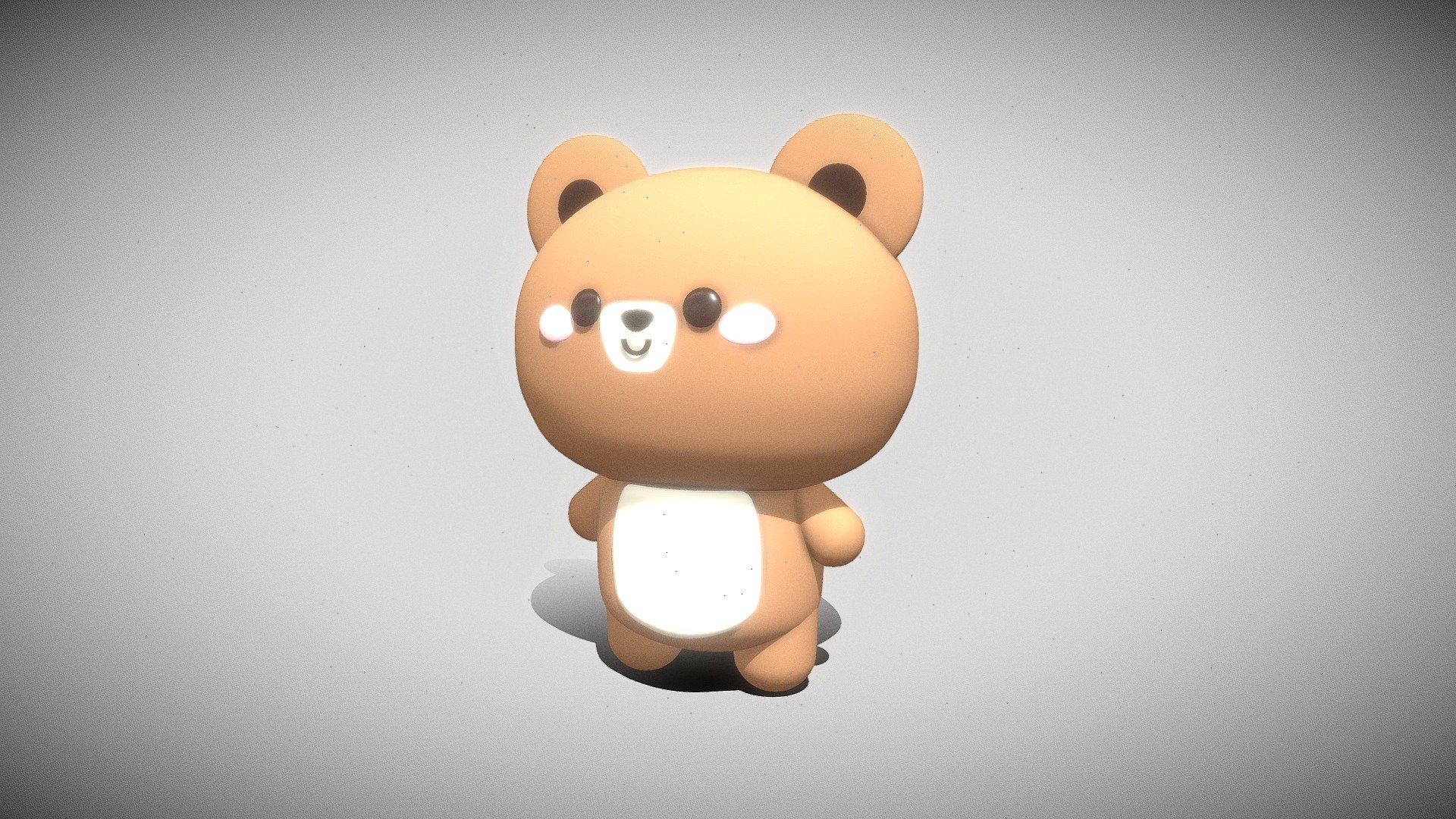 Cute wild Bear 3D model